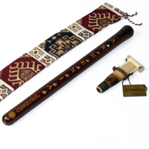 ARMENIAN DUDUK handmade from ARMENIA engraved eternity sign and Hayastan on it - Oboe Balaban Woodwind Instrument Apricot Wood - Playing Instruction - Gift National case