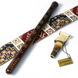 ARMENIAN DUDUK handmade from ARMENIA engraved Hayastan on it - Oboe Balaban Woodwind Instrument Apricot Wood - Playing Instruction - Gift National case