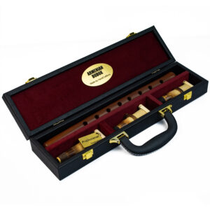 Hard Wooden Armenian Duduk Case with Handle — Eco-Leather Exterior (Case Only)