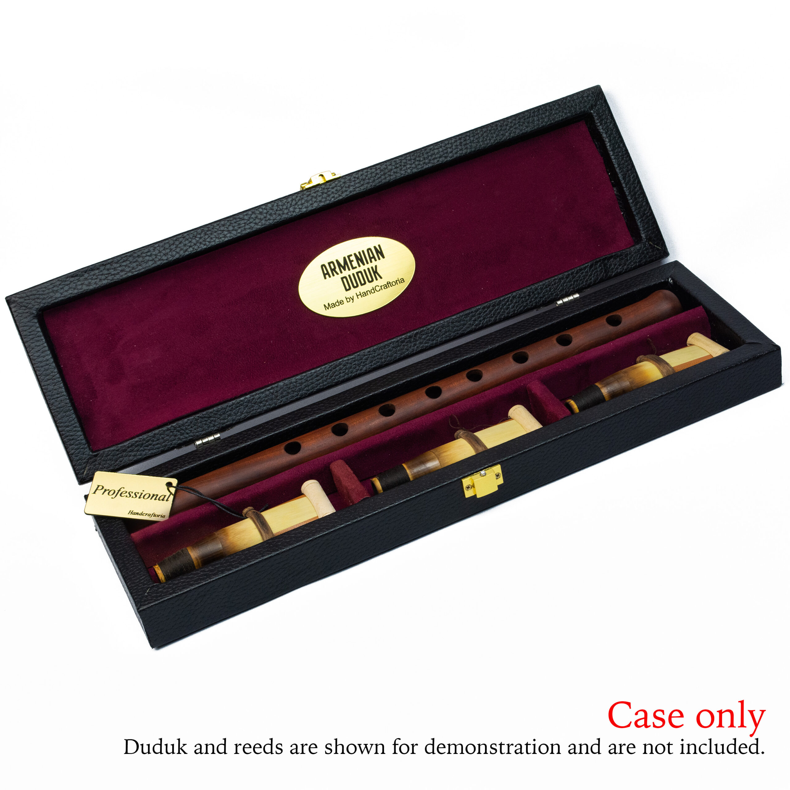 Hard Wooden Armenian Duduk Case — Eco-Leather Exterior (Case Only) - Image 2